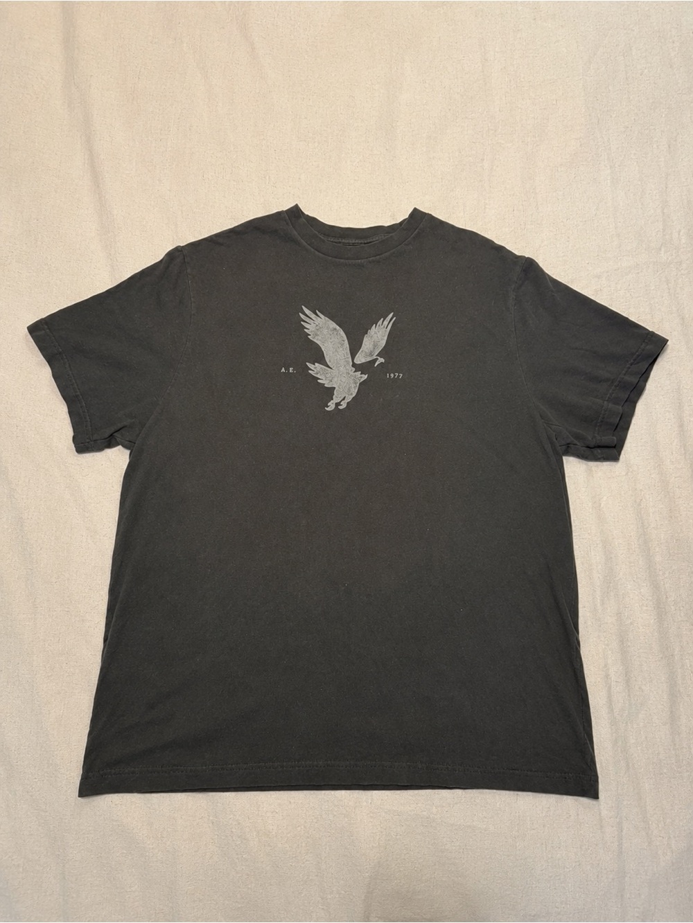 American Eagle Super Soft Eagle Graphic T-Shirt Black – Size XXL